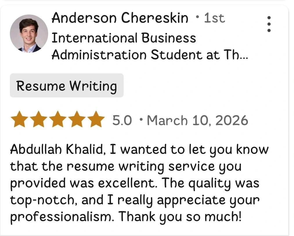 Client review screenshot