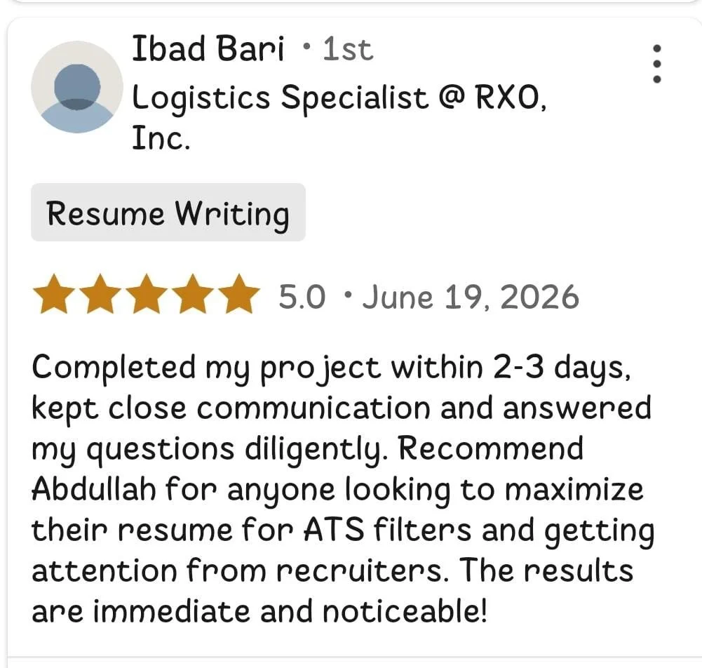 Client review screenshot