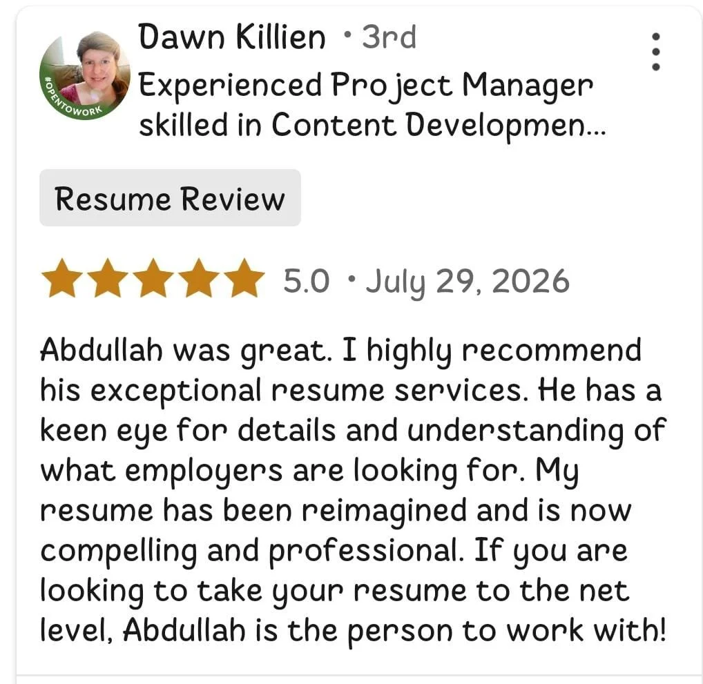 Client review screenshot