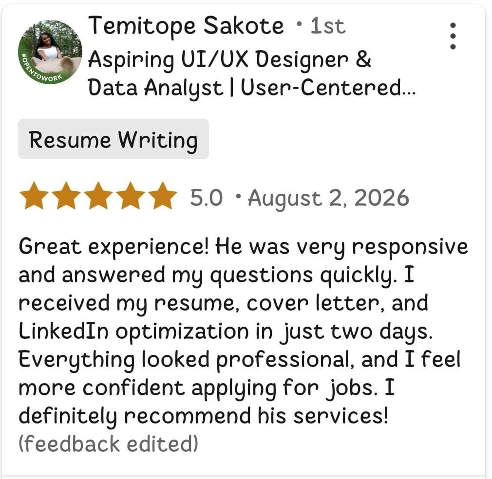 Client review screenshot