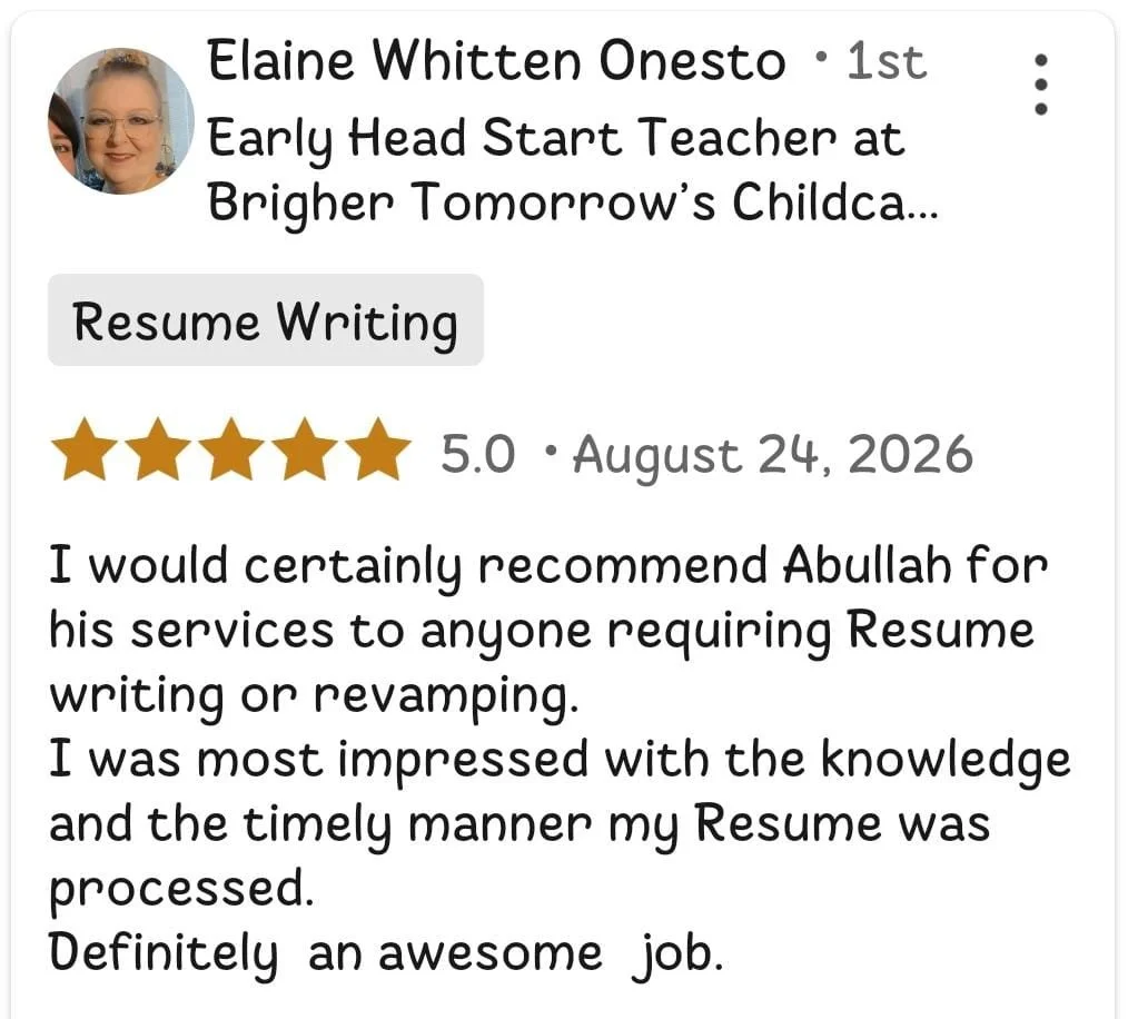 Client review screenshot
